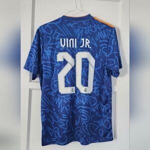 NWT- Real Madrid VINI JR #20 Authentic Adidas Jersey L